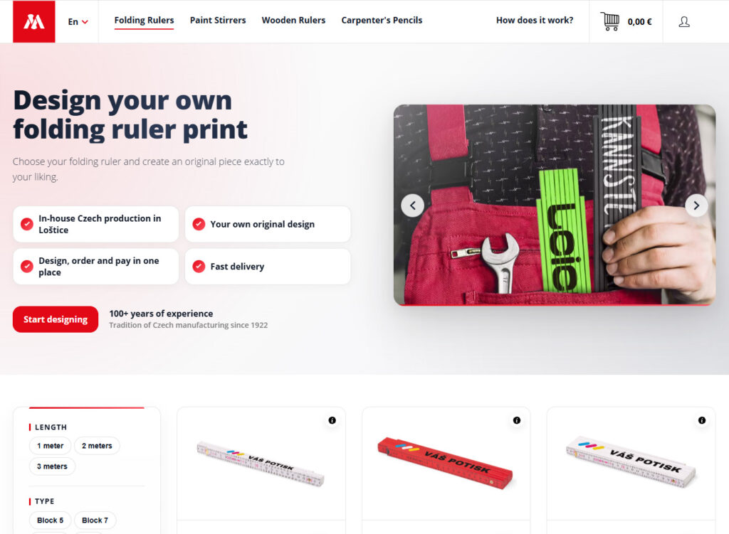 Design your own folding ruler print